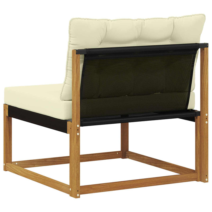 Udendørs Mellem Sofa Massivt Akacietræ Naturfarvet