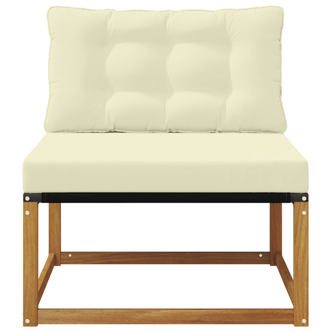 Udendørs Mellem Sofa Massivt Akacietræ Naturfarvet