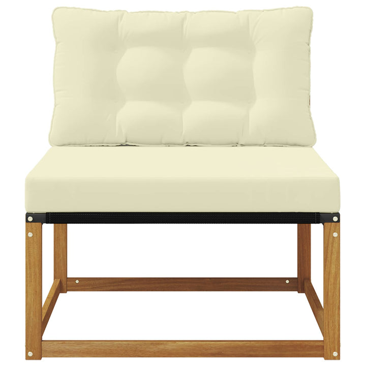 Udendørs Mellem Sofa Massivt Akacietræ Naturfarvet