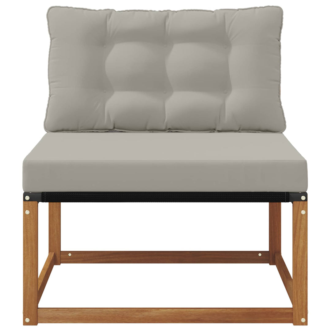 Udendørs Mellem Sofa Massivt Akacietræ Naturfarvet