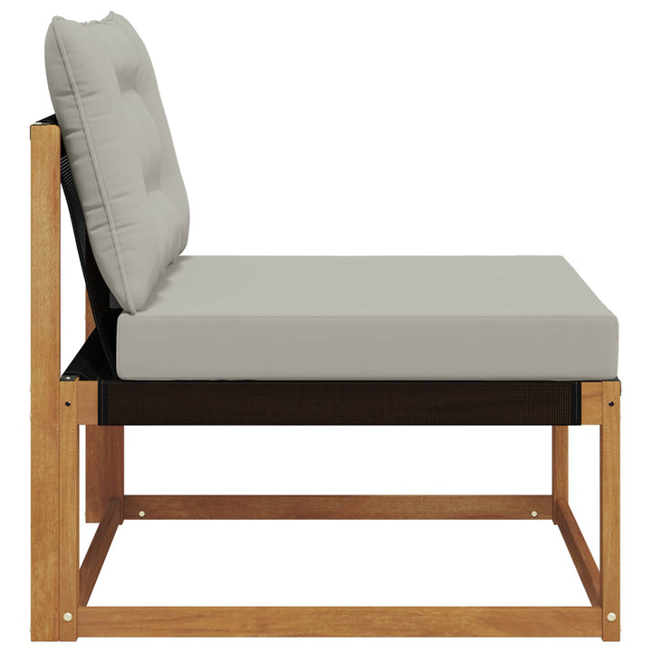 Udendørs Mellem Sofa Massivt Akacietræ Naturfarvet