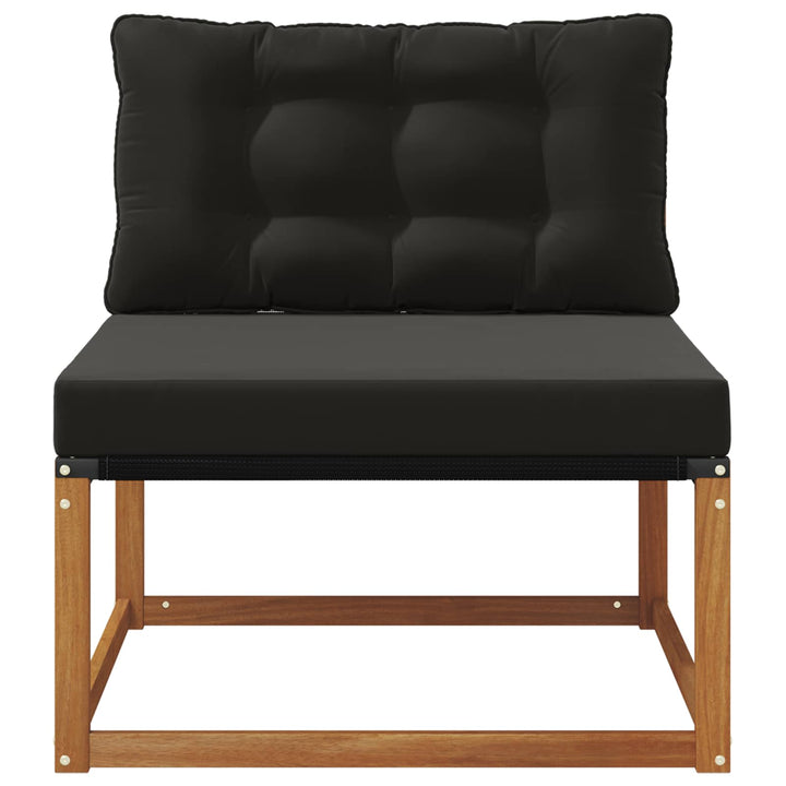 Udendørs Mellem Sofa Massivt Akacietræ Naturfarvet
