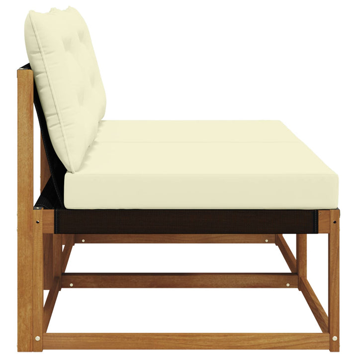 2 stk. Udendørs Mellem Sofa Massivt Akacietræ Naturfarvet