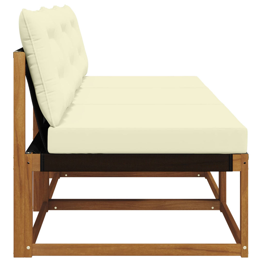3 stk. Udendørs Mellem Sofa Massivt Akacietræ Naturfarvet