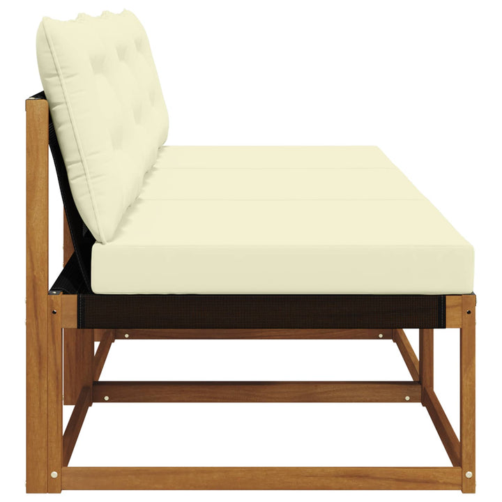 3 stk. Udendørs Mellem Sofa Massivt Akacietræ Naturfarvet