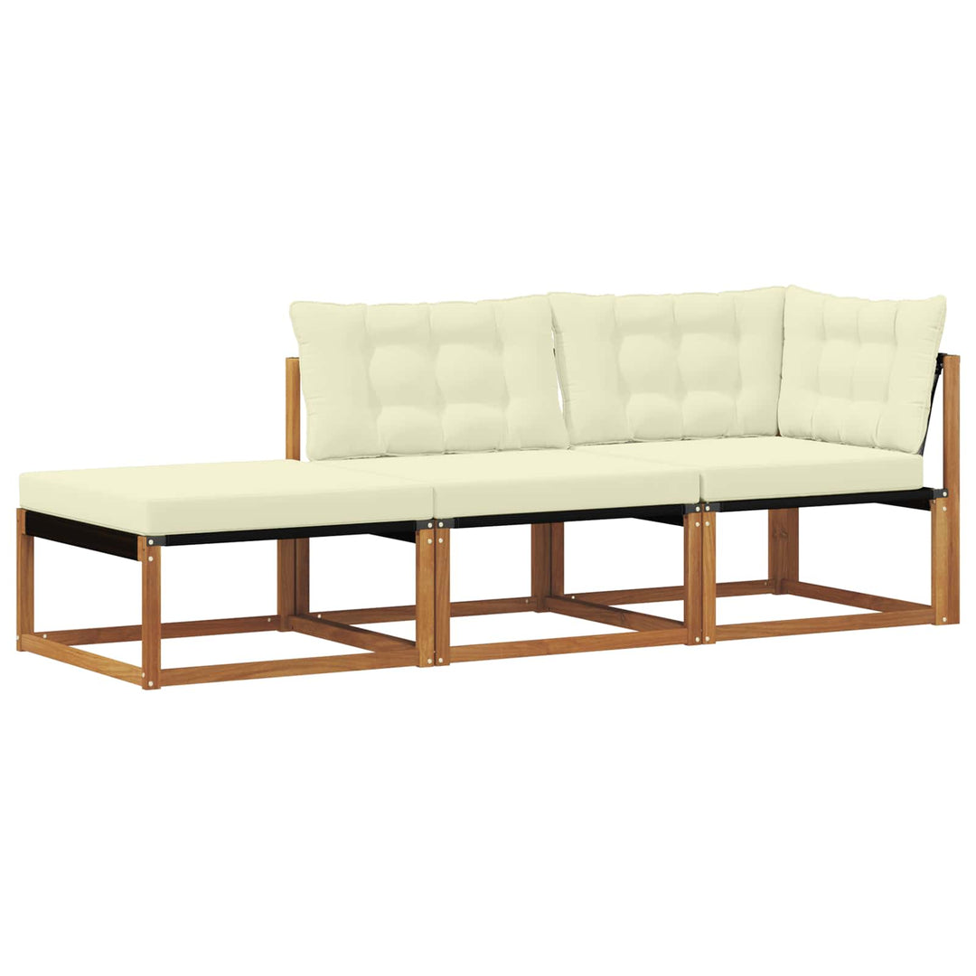 3 stk. Udendørs Sektionel Sofa Enheder Massivt Akacietræ
