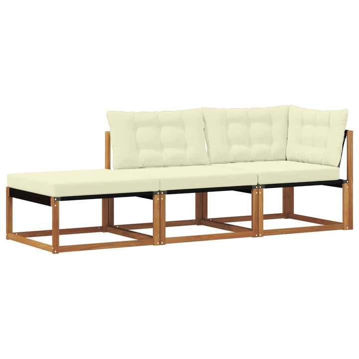 3 stk. Udendørs Sektionel Sofa Enheder Massivt Akacietræ