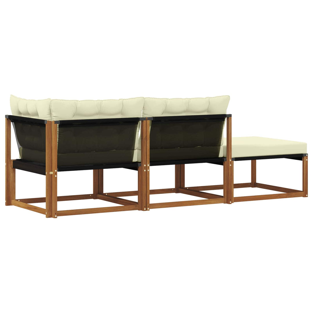 3 stk. Udendørs Sektionel Sofa Enheder Massivt Akacietræ