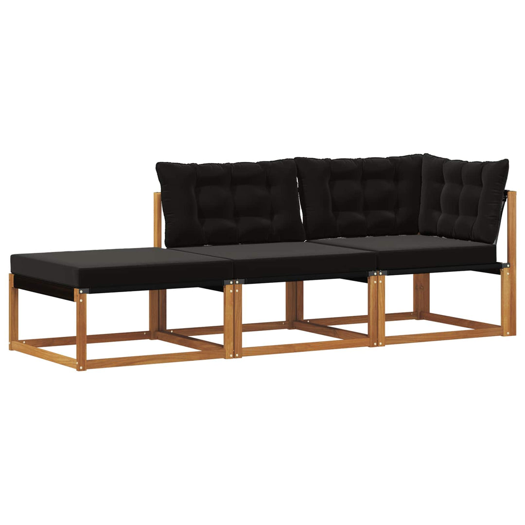 3 stk. Udendørs Sektionel Sofa Enheder Massivt Akacietræ