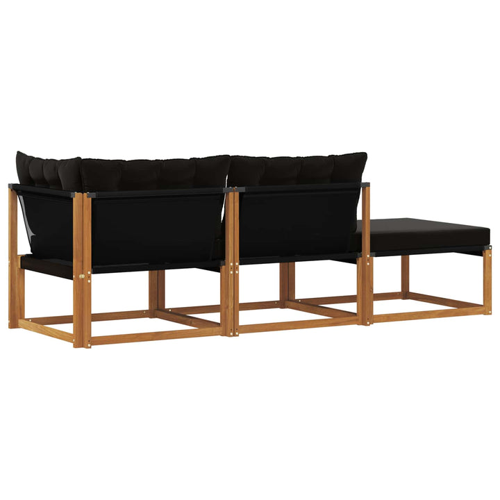 3 stk. Udendørs Sektionel Sofa Enheder Massivt Akacietræ