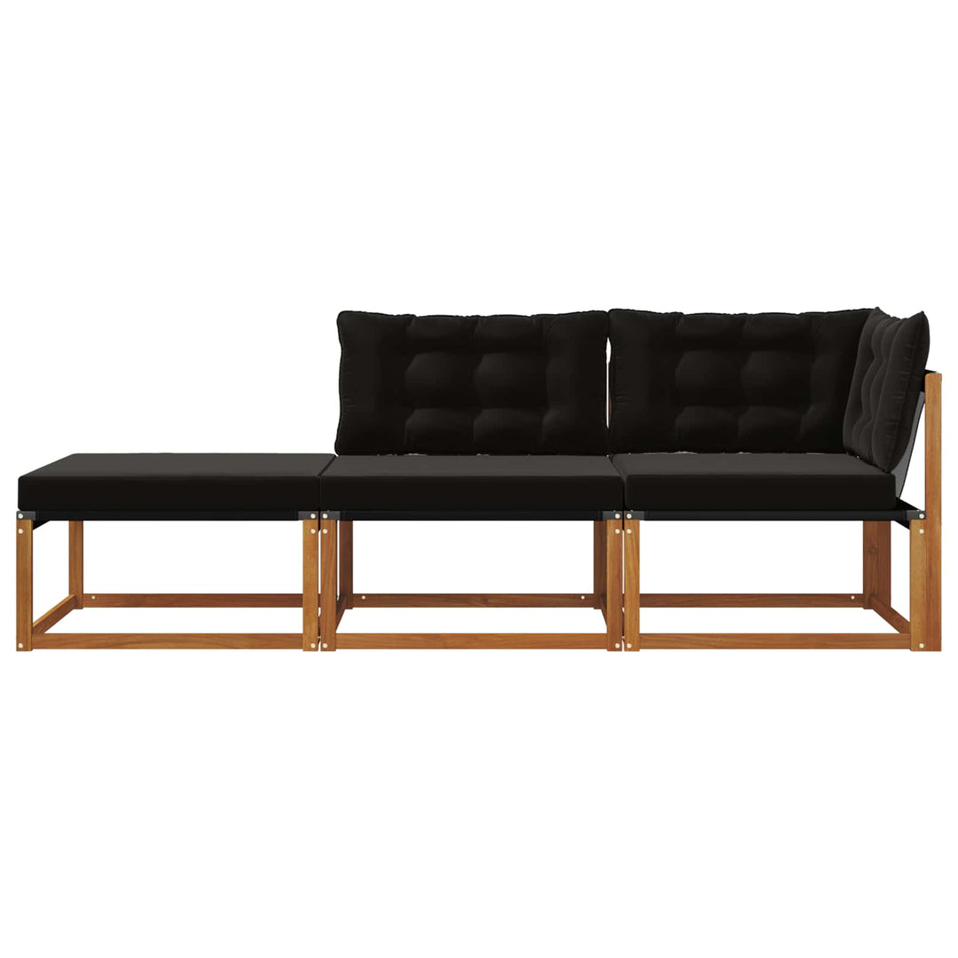 3 stk. Udendørs Sektionel Sofa Enheder Massivt Akacietræ