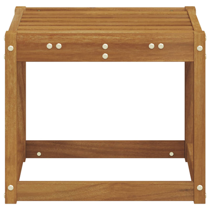 Skammel Bænk Massivt Akacietræ Naturfarvet 43 x 43 x 37 cm