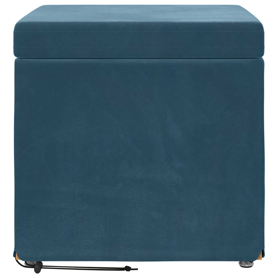 Taburet Blå 41 x 41 x 40 cm Velour og konstrueret træ