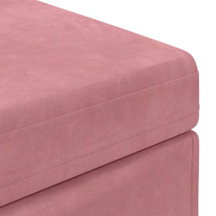 Taburet Lyserød 41 x 41 x 40 cm Velour og konstrueret træ