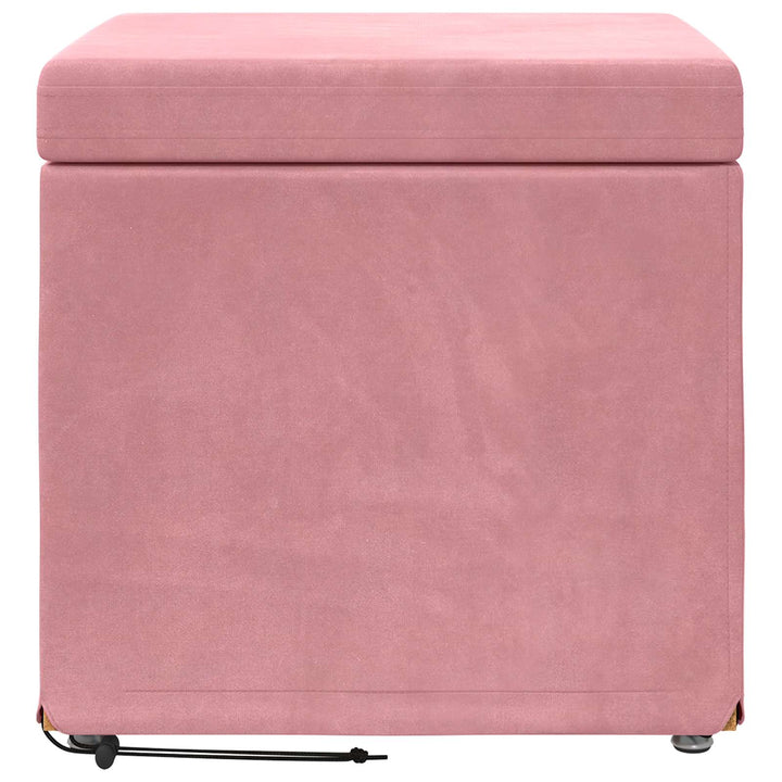 Taburet Lyserød 41 x 41 x 40 cm Velour og konstrueret træ