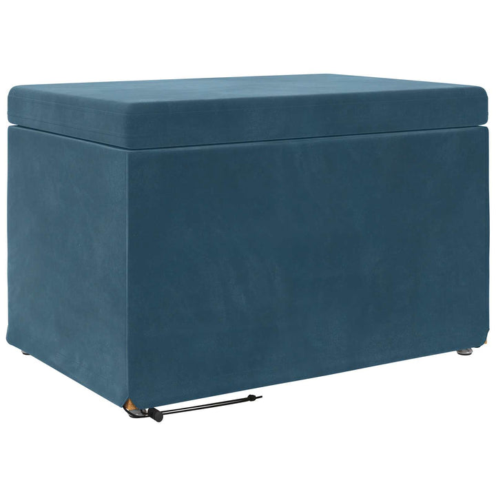 Taburet Blå 61 x 41 x 40 cm Velour og konstrueret træ
