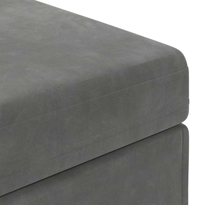 Taburet Mørkegrå 61 x 41 x 40 cm Velour og konstrueret træ