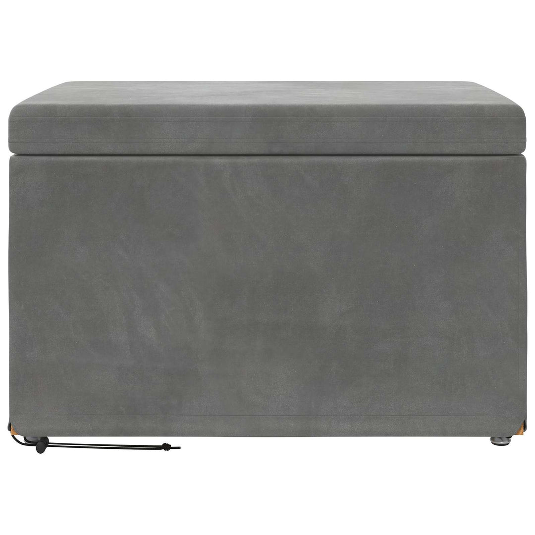 Taburet Mørkegrå 61 x 41 x 40 cm Velour og konstrueret træ