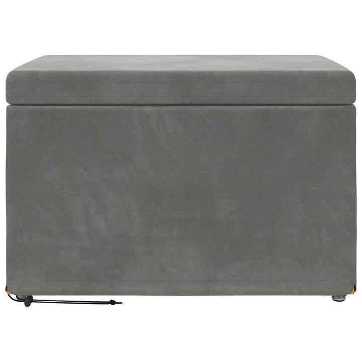 Taburet Mørkegrå 61 x 41 x 40 cm Velour og konstrueret træ