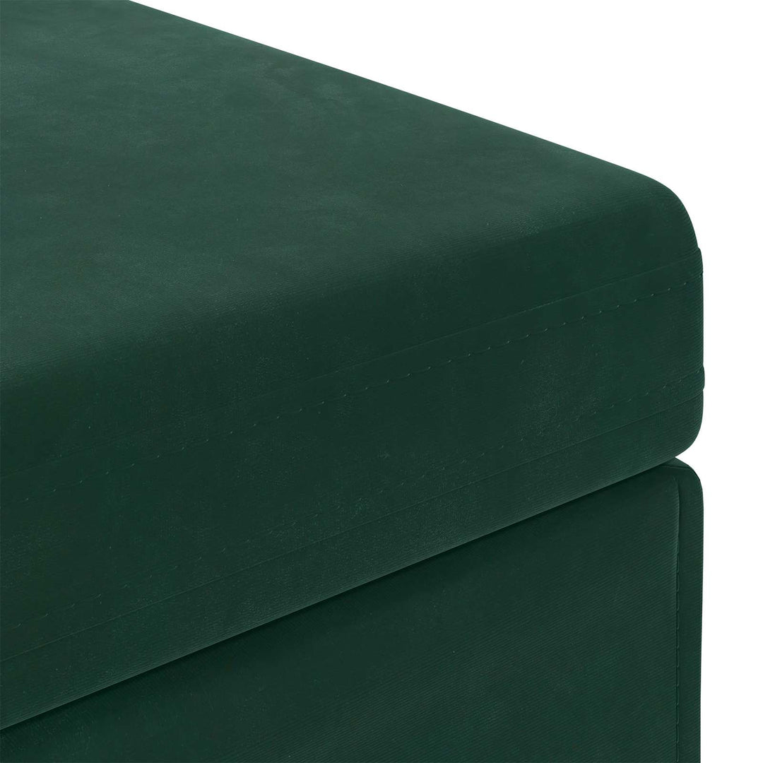 Taburet Mørkegrøn 61 x 41 x 40 cm Velour og konstrueret træ