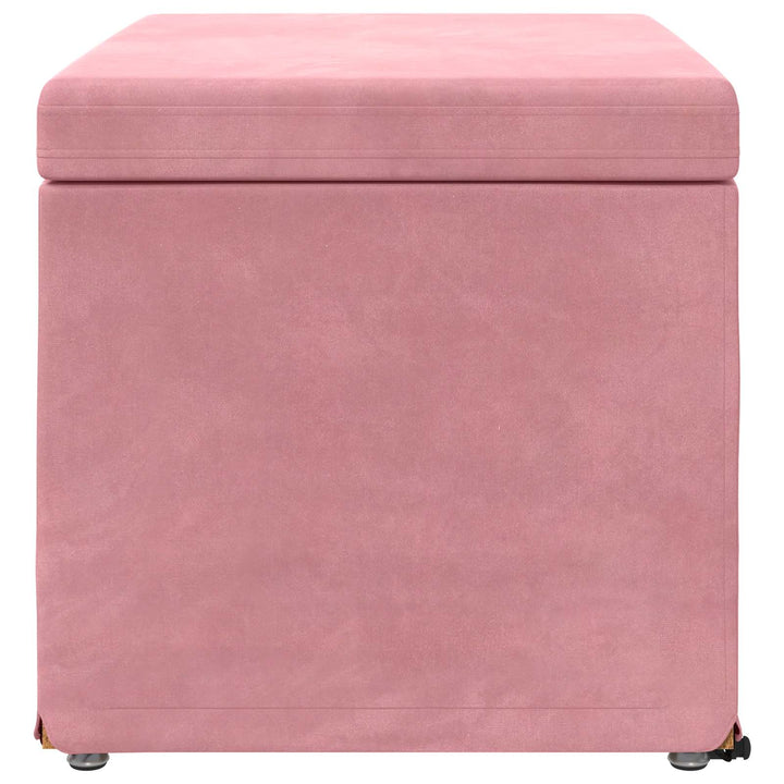Taburet Lyserød 61 x 41 x 40 cm Velour og konstrueret træ