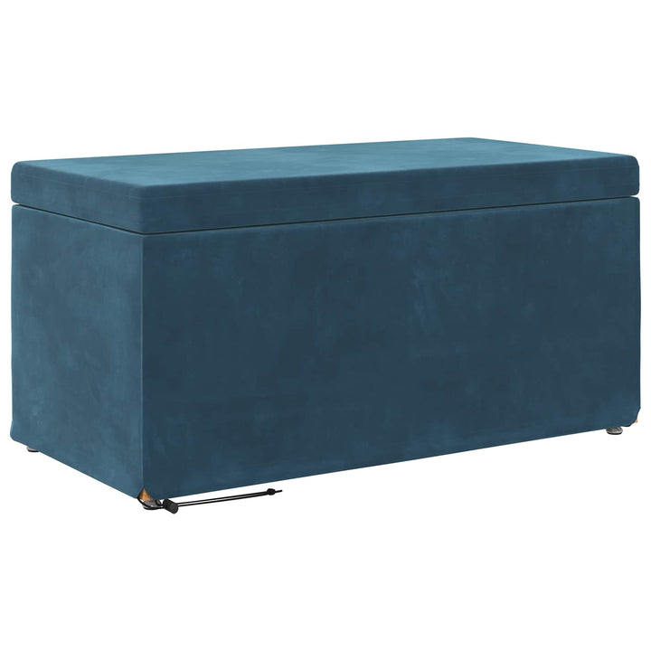 Taburet Blå 81 x 41 x 40 cm Velour og konstrueret træ