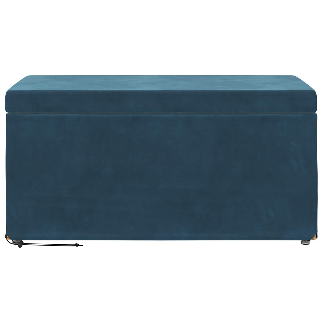 Taburet Blå 81 x 41 x 40 cm Velour og konstrueret træ