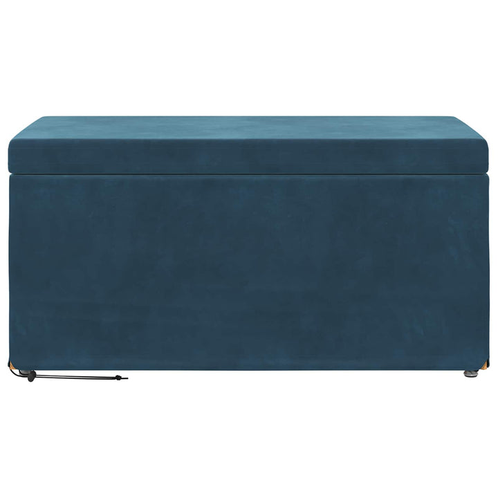 Taburet Blå 81 x 41 x 40 cm Velour og konstrueret træ