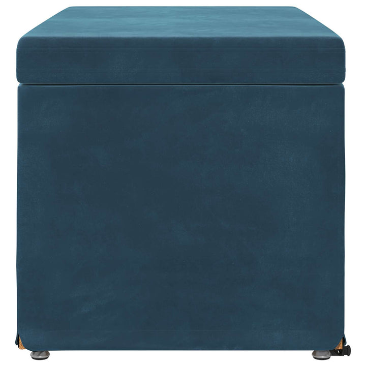 Taburet Blå 81 x 41 x 40 cm Velour og konstrueret træ