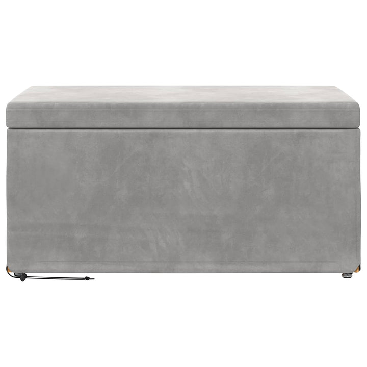 Taburet Lysegrå 81 x 41 x 40 cm Velour og konstrueret træ