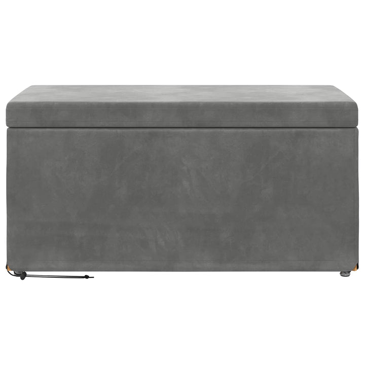 Taburet Mørkegrå 81 x 41 x 40 cm Velour og konstrueret træ