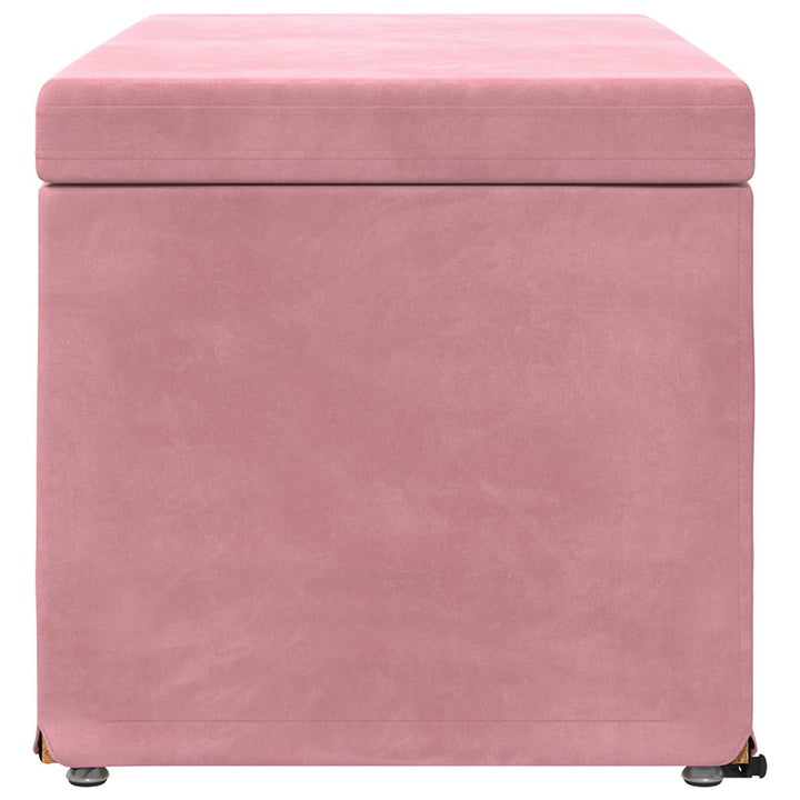 Taburet Lyserød 81 x 41 x 40 cm Velour og konstrueret træ