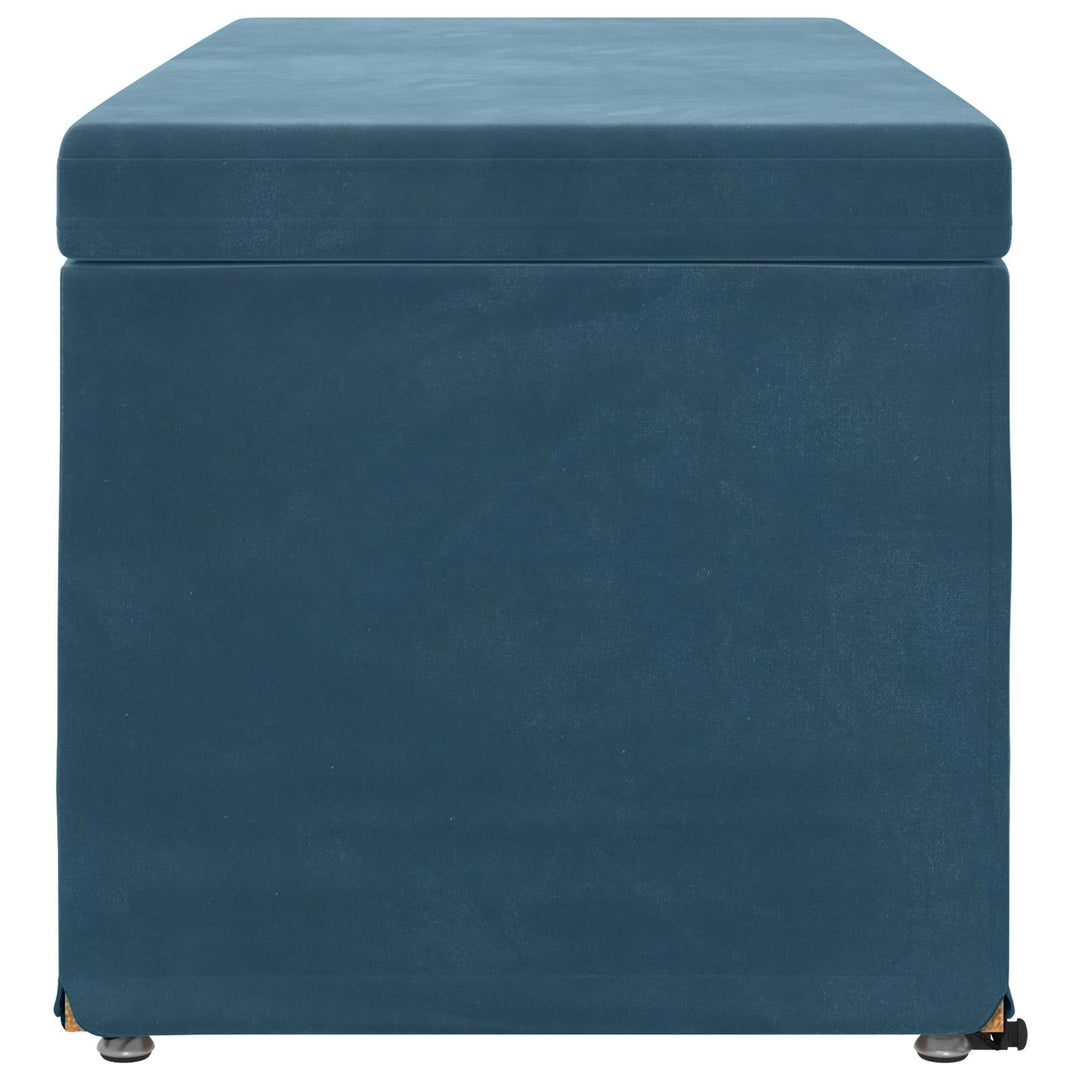 Taburet Blå 101 x 41 x 40 cm Velour og konstrueret træ