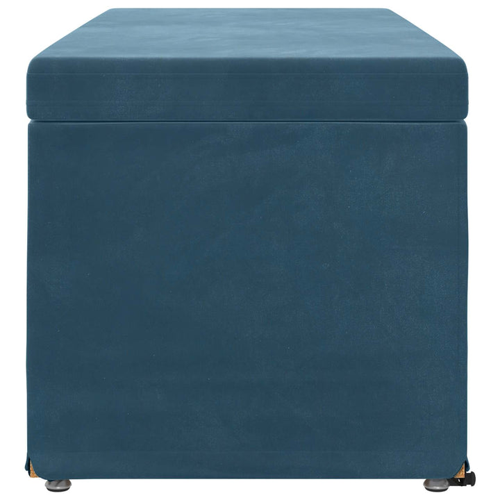 Taburet Blå 101 x 41 x 40 cm Velour og konstrueret træ