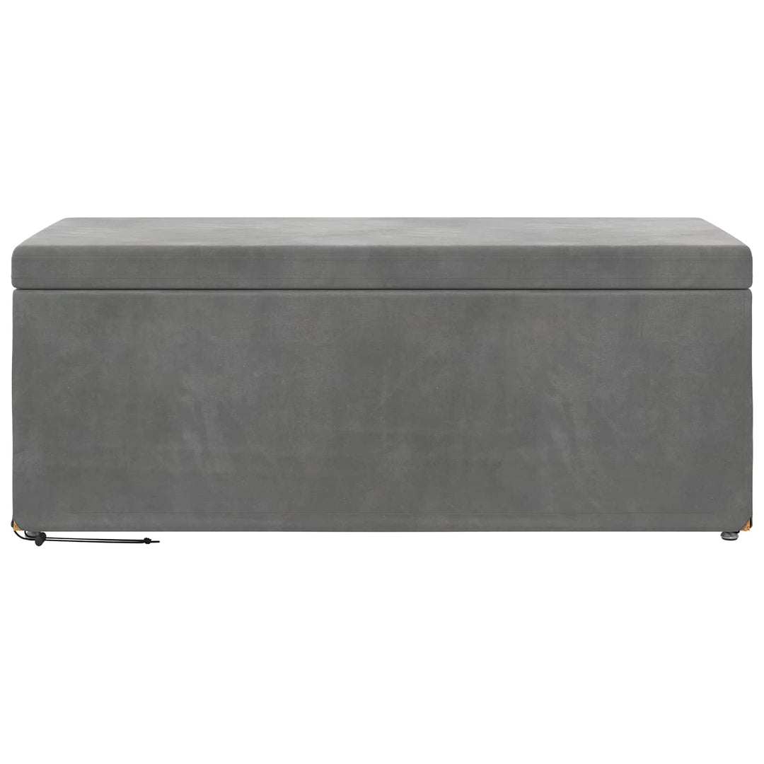 Taburet Mørkegrå 101 x 41 x 40 cm Velour og konstrueret træ