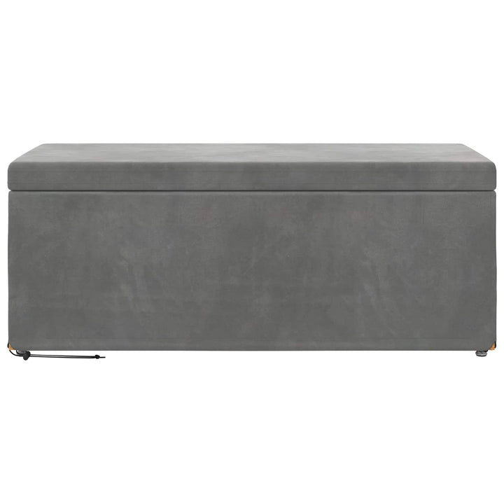 Taburet Mørkegrå 101 x 41 x 40 cm Velour og konstrueret træ