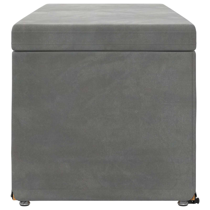Taburet Mørkegrå 101 x 41 x 40 cm Velour og konstrueret træ