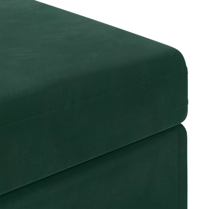 Taburet Mørkegrøn 101 x 41 x 40 cm Velour og konstrueret træ