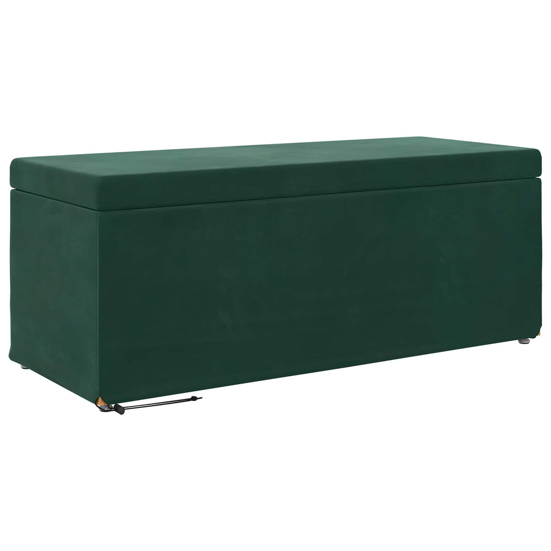Taburet Mørkegrøn 101 x 41 x 40 cm Velour og konstrueret træ