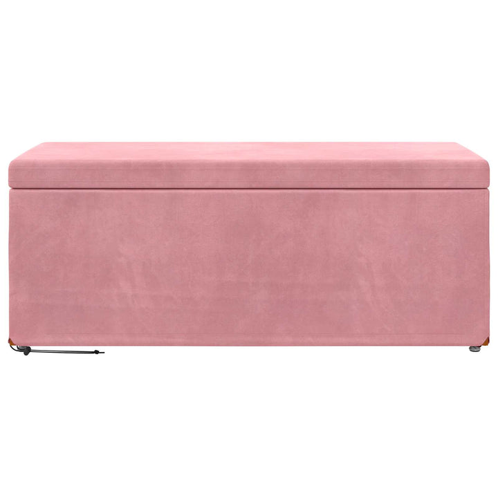 Taburet Lyserød 101 x 41 x 40 cm Velour og konstrueret træ