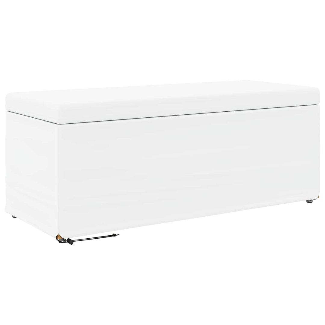 Taburet Hvid 101 x 41 x 40 cm Faux læder og konstrueret træ