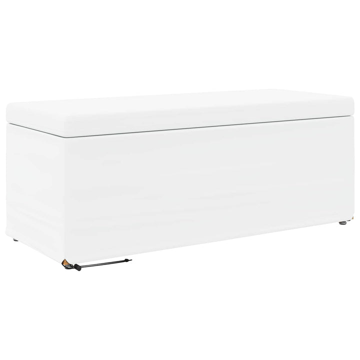 Taburet Hvid 101 x 41 x 40 cm Faux læder og konstrueret træ