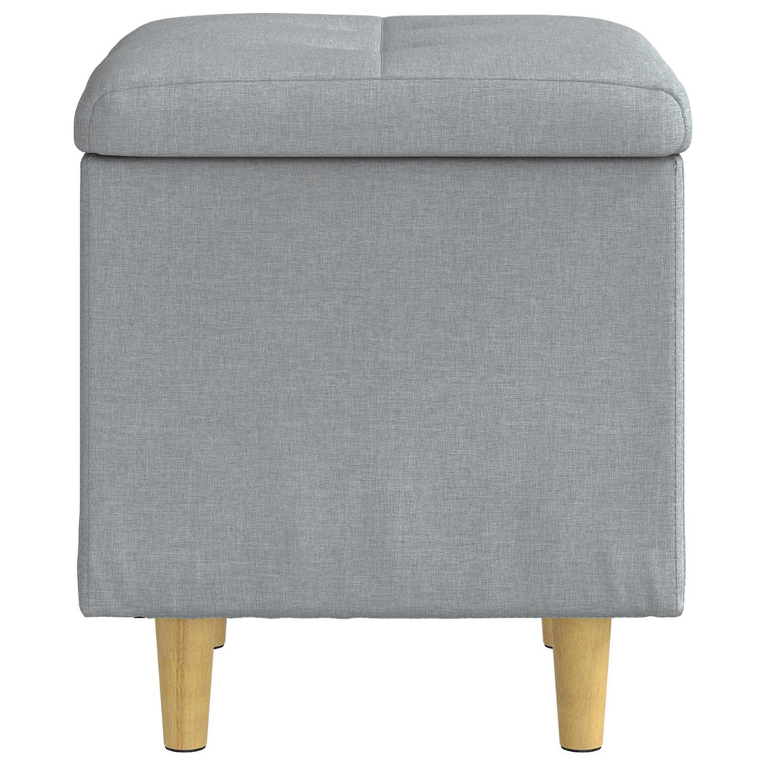 Ottoman med Opbevaring Lysegrå 40 x 40 x 45 cm Stof