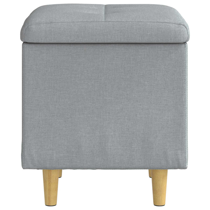 Ottoman med Opbevaring Lysegrå 40 x 40 x 45 cm Stof