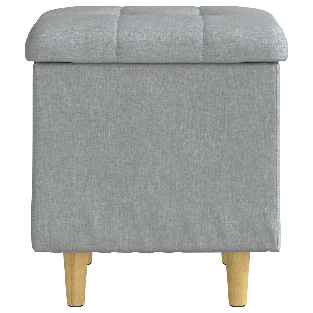 Ottoman med Opbevaring Lysegrå 40 x 40 x 45 cm Stof