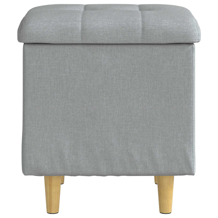 Ottoman med Opbevaring Lysegrå 40 x 40 x 45 cm Stof