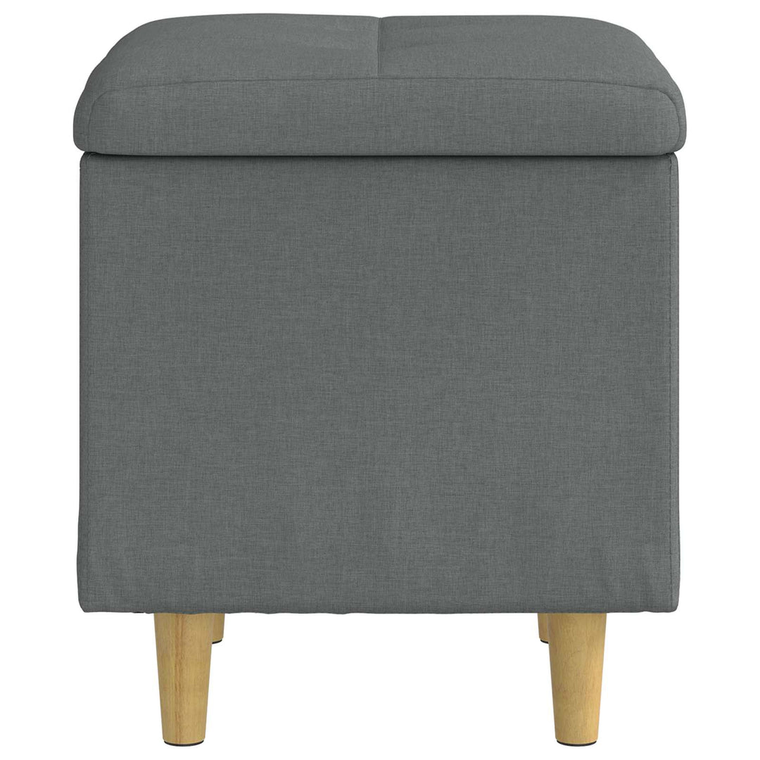 Ottoman med Opbevaring Mørkegrå 40 x 40 x 45 cm Stof