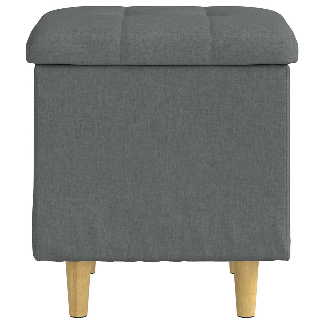 Ottoman med Opbevaring Mørkegrå 40 x 40 x 45 cm Stof