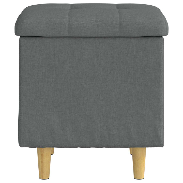 Ottoman med Opbevaring Mørkegrå 40 x 40 x 45 cm Stof