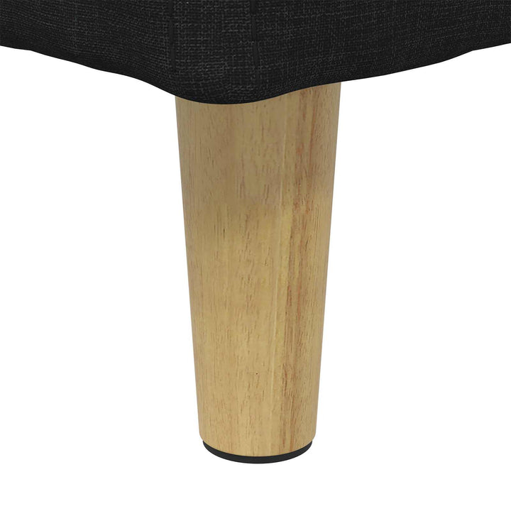 Ottoman med Opbevaring Sort 40 x 40 x 45 cm Stof
